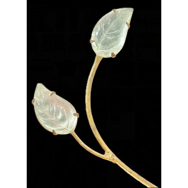 French Maison Baguès Style Two-Light "Bird and Foliage" Sconces, a Pair For Sale - Image 9 of 10