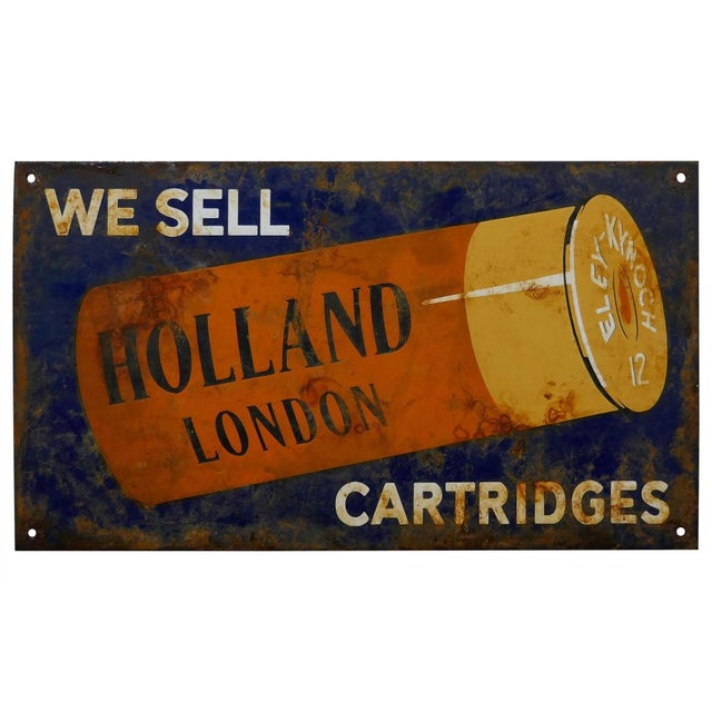 1960s Eley-Knoch Shot Gun Cartridges Advertising Sign in Enamel, 1960s For Sale - Image 5 of 5