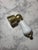 Vintage Porcelain Brass Bathroom Handle For Sale - Image 4 of 9