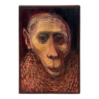 Portrait of a Monkey 'Ruby', Painted & Inscribed by John Sutton, Dec 1st 1955 For Sale