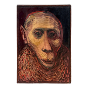 Portrait of a Monkey 'Ruby', Painted & Inscribed by John Sutton, Dec 1st 1955