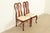 A gorgeous pair of Queen Anne or Georgian style side chairs or dining chairs By Thomasville USA, Circa 1980s Solid carved...