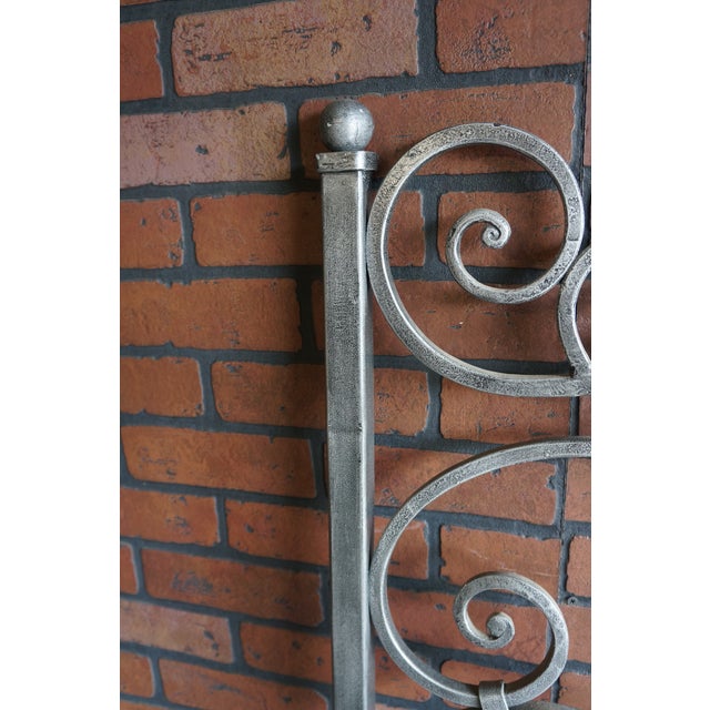 Ethan Allen Ethan Allen Iron Scroll Queen Headboard For Sale - Image 4 of 7