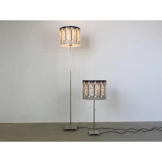 Late 20th Century Italian Fornasetti Table & Floor Lamps, Set of 2 For Sale - Image 13 of 14