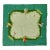 Hand Needlepoint Golfing Theme Bridge Table Cover W/ Forest Green Border For Sale