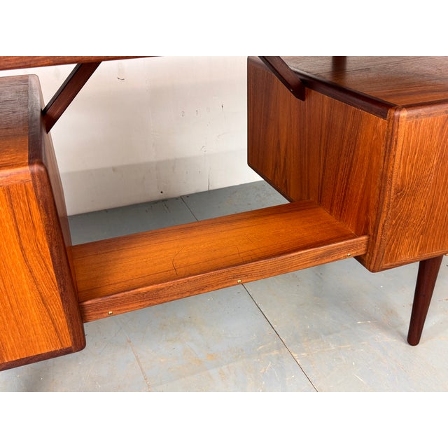 Mid-Century Danish Teak Desk attributed to Louis van Teeffelen for Wébé, 1950s For Sale - Image 14 of 18