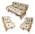 1930s Restored Art Deco Preside Stick Reed Rattan Sofa, Lounge Chair Livingroom Set For Sale