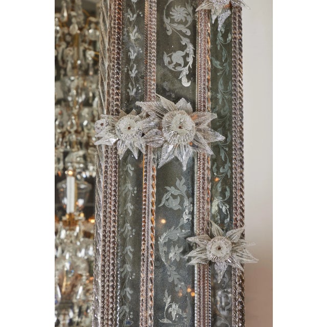 Glass Grand Scale Venetian Mirror For Sale - Image 7 of 7
