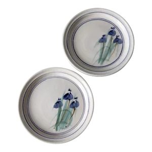 Vintage Studio Pottery Plates Pair