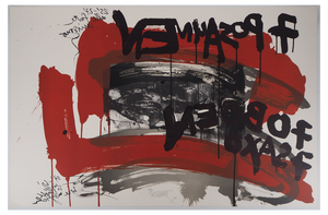 Wolf Vostell, Le cri: L’homme en noir, Original Lithograph, 1990