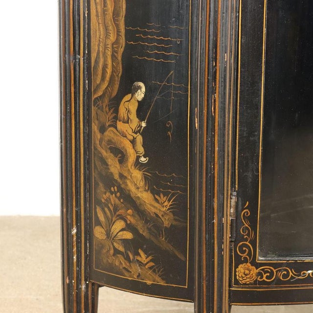 Chinoiserie Style Mirrored Display Cabinet For Sale - Image 10 of 14