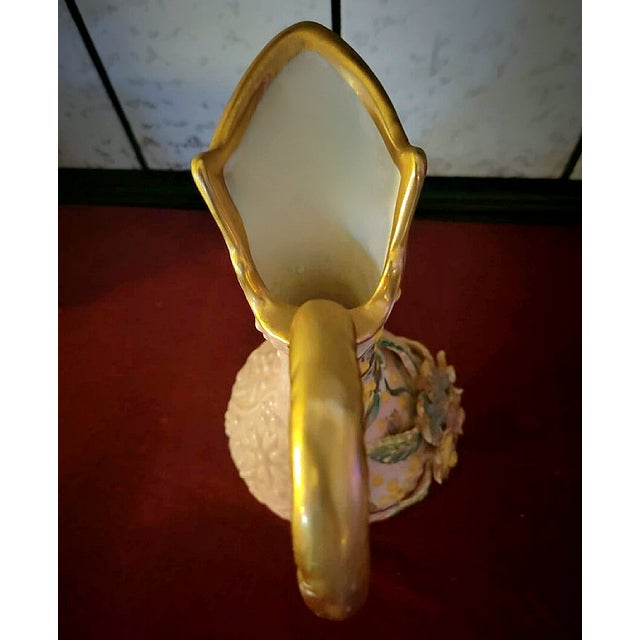 Baby Pink Vintage Hubert Bequet Flowered Vase Chairish