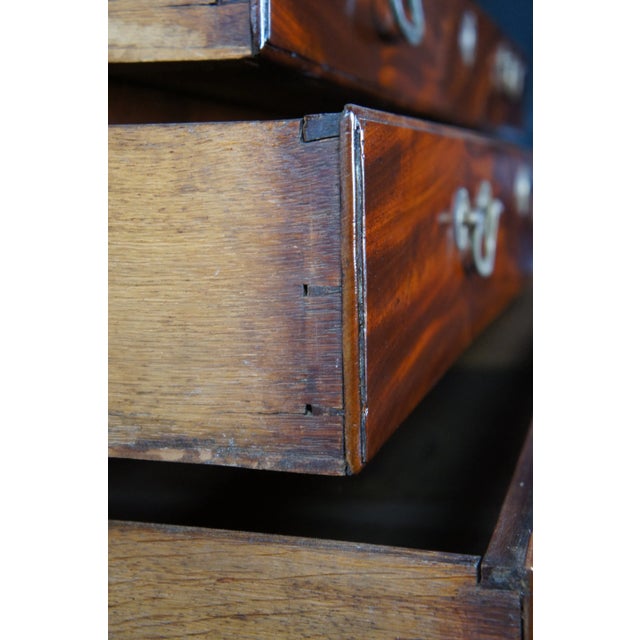 Antique Late 18th Century George III Mahogany Bureau Secretary Desk & Bookcase For Sale - Image 16 of 18