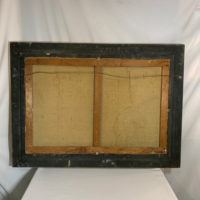 Green Signed Venitian Impasto Painting For Sale - Image 8 of 9