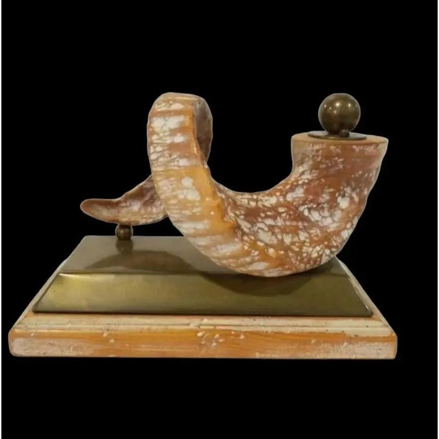 1980s Hart Associates Decorative Faux Ram's Horn Sculpture For Sale - Image 11 of 11
