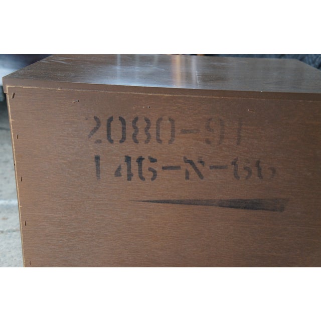 1960s Mid Century Modern Walnut Bedside Table Nightstand Side End Table Drawer For Sale - Image 9 of 10