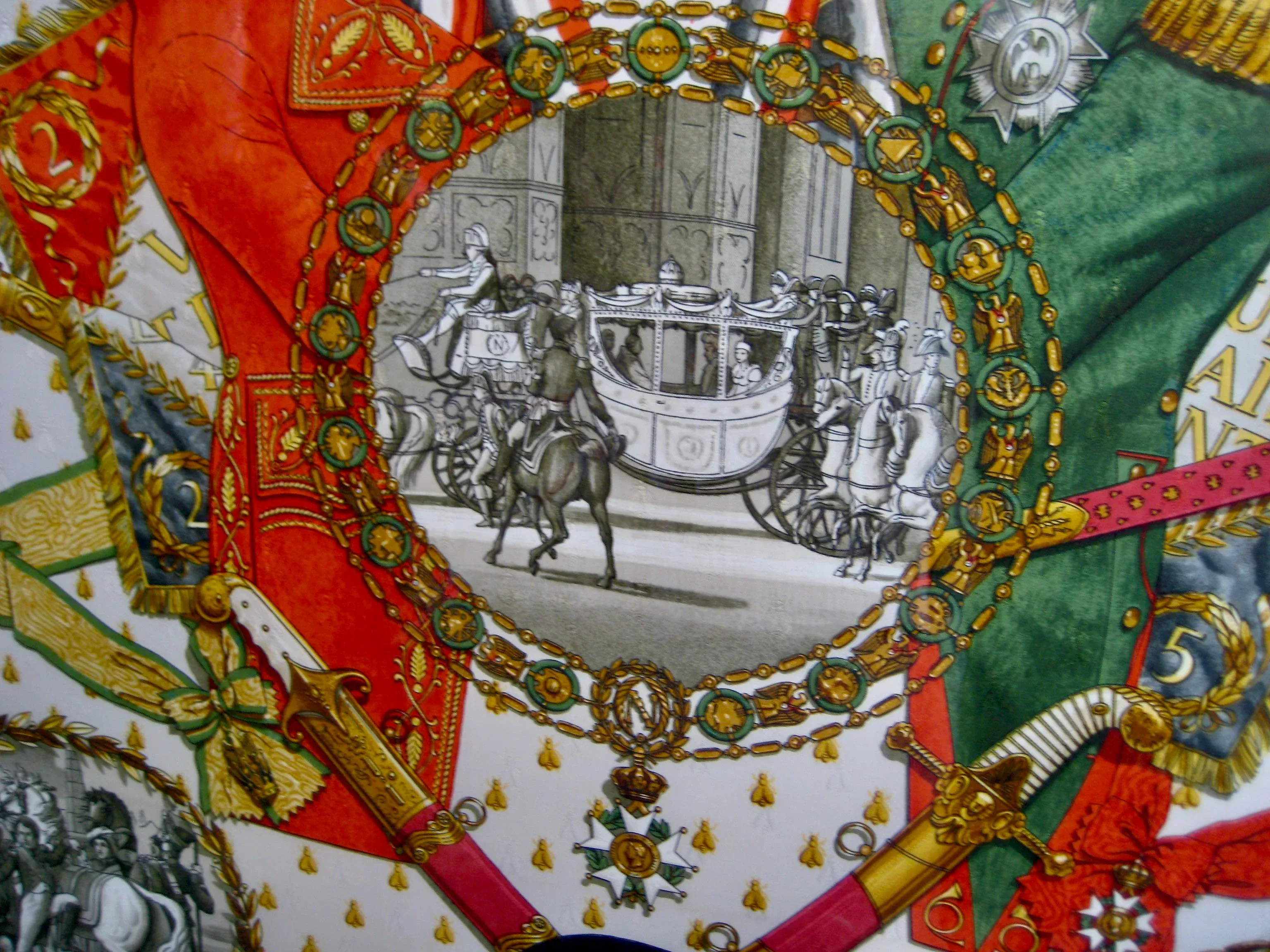 1960s Napoleon Hermes Scarf Philippe Ledoux Frame | Chairish