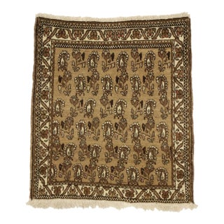 Vintage Persian Mashhad Rug - 02'00 x 02'03 For Sale