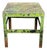 Metal Side Table with Green Patina For Sale