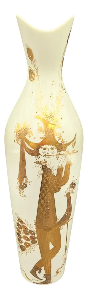 Quatre Couleurs Vase in Porcelain by Bjorn Wiinblad for Rosenthal, 1960s