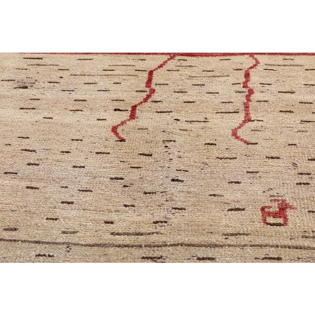 Late 20th Century Vintage Persian Gabbeh Rug, 08'01 X 09'02 For Sale - Image 5 of 10