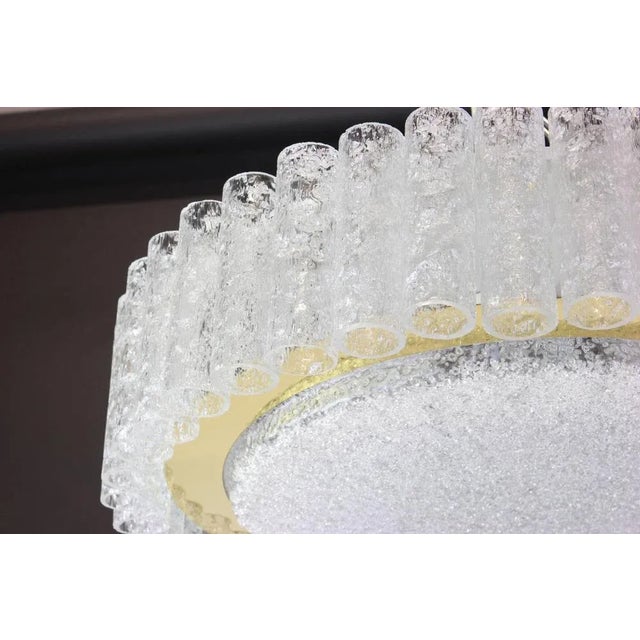 Gold Murano Glass Tubes Flush Mount from Doria, Germany, 1960s For Sale - Image 8 of 10