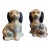1990s Blue & White Miniature Spaniel Figurines- a Pair For Sale