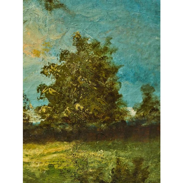 A classic landscape painting in oil on canvas signed Boulanger, signed and dated (poorer legibility). The composition...