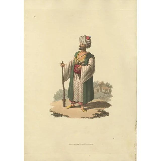 Paper Illustration of an Caramanian Soldier, 1818, Print For Sale - Image 7 of 7