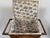 Antique Victorian Wicker Rattan Sewing Stand | Lift-Top Toile Lined, Two Drawers | Edwardian Work Table, 31in For Sale In New York - Image 6 of 18