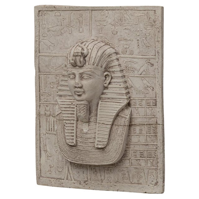 20th Century France Ceramic King Tut Wall Plaque For Sale - Image 15 of 18