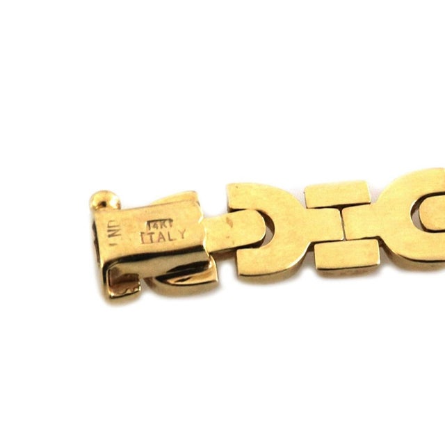 Mid 20th Century Mid 20th Century Fancy 14k Yellow Gold Link Necklace For Sale - Image 5 of 5