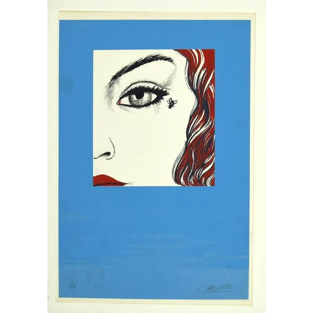 Fly is a colored serigraph on paper realized by the French artist Félix Labisse. Hand-signed in pencil on the lower right...