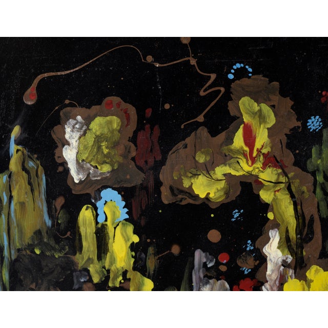 Mid 20th Century Coral Bouquet - Abstracted Underwater Scene in Acrylic on Masonite For Sale - Image 5 of 9
