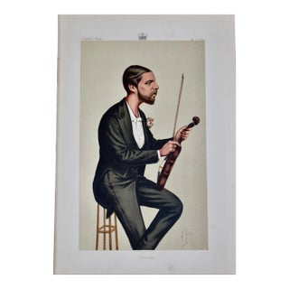 1st Violin Duke of Edinburgh: 19th C. Vanity Fair Caricature by Ape (Carlo Pellegrini), 1874 For Sale