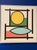 2020s French Artist Patrice Bertin Geometric Composition Framed Oil on Canvas Signed and Dated For Sale - Image 5 of 7