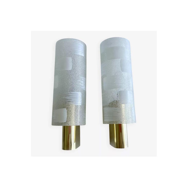 Vintage Brass and Glass Sconces, 1970s, Set of 2 For Sale - Image 13 of 13