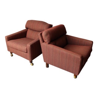 Mid-Century Vintage Club Chairs - A Pair For Sale