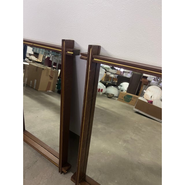 Wooden Wall Mirrors, 1960s, Set of 2 For Sale - Image 4 of 6