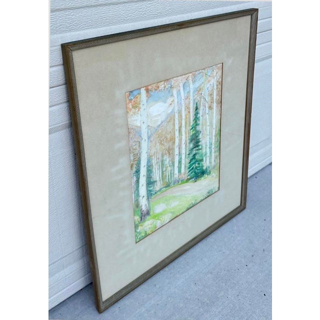 1950s Bert G. Phillips (1868–1956) "Fall Aspens" Watercolor Painting For Sale - Image 10 of 12