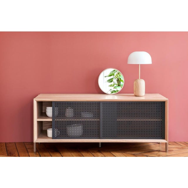 Slate Grey Lampshade Nina Table Lamp by Harto For Sale - Image 6 of 8