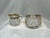 Gold Antique Eapg "Heart With Thumbprint" Gilt Glass Creamer & Bowl Set For Sale - Image 8 of 9