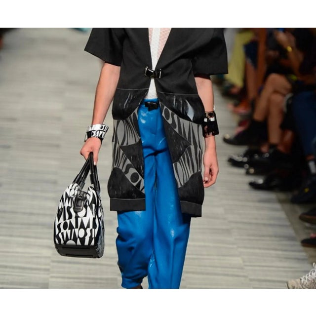 Missoni Black and White Lucite and Metal Bracelet Bangle, Runway Spring 2014 For Sale - Image 10 of 12