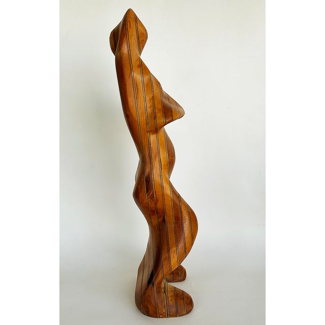 Mid-Century Modern Large Robert Hardgrove Abstract Organic Wood Sculpture For Sale - Image 3 of 12