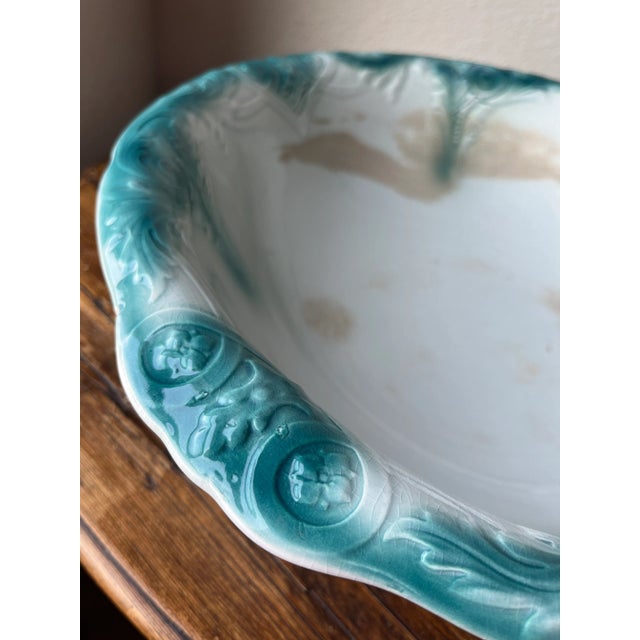 Antique Swinnerton’s Hanley England Earthenware Wash Basin For Sale - Image 12 of 12