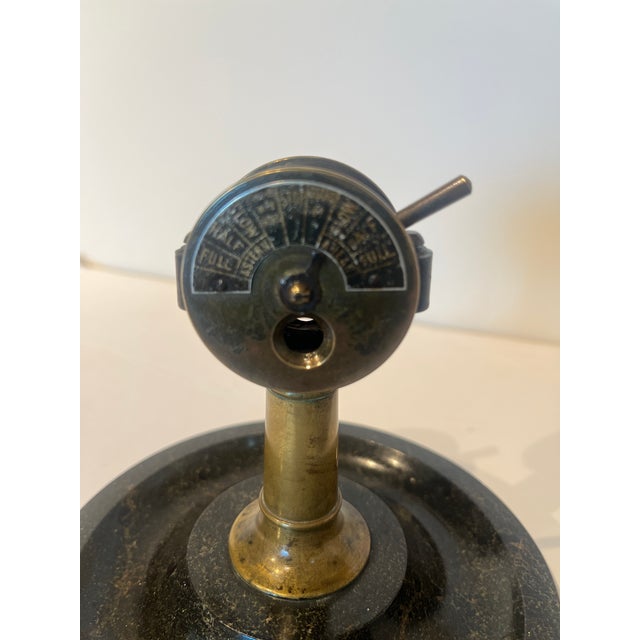 Antique Novelty Cigar Cutter in the Shape of Maritime Ship’s Engine Order Telegraph For Sale - Image 4 of 6
