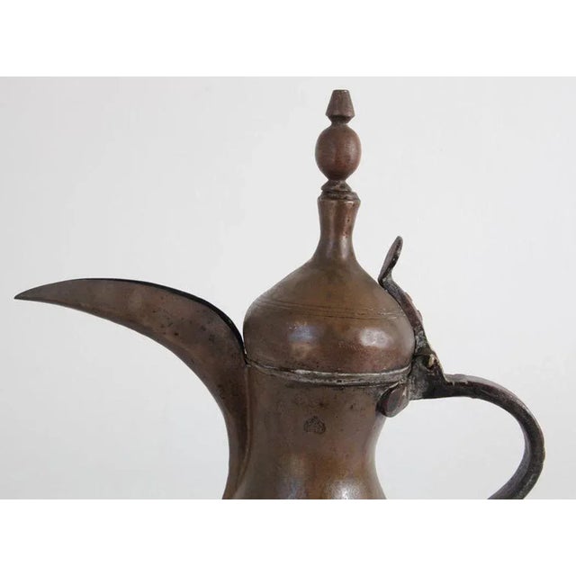 Metal Middle Eastern Antique Dallah Arabic Coffee Pot For Sale - Image 7 of 12