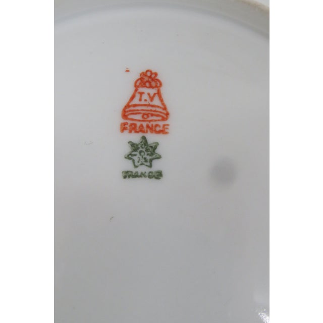 Late 20th Century Late 20th Century Limoges T and v Flower Tea Cup and Saucer Set 4508b For Sale - Image 5 of 15