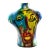 1973 Artist Signed Peter Keil Completely Painted Acrylic 3d Torso Sculpture For Sale