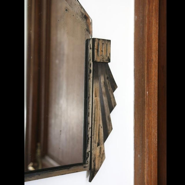 1930s Vintage French Beveled Mirror, 1930s For Sale - Image 5 of 15